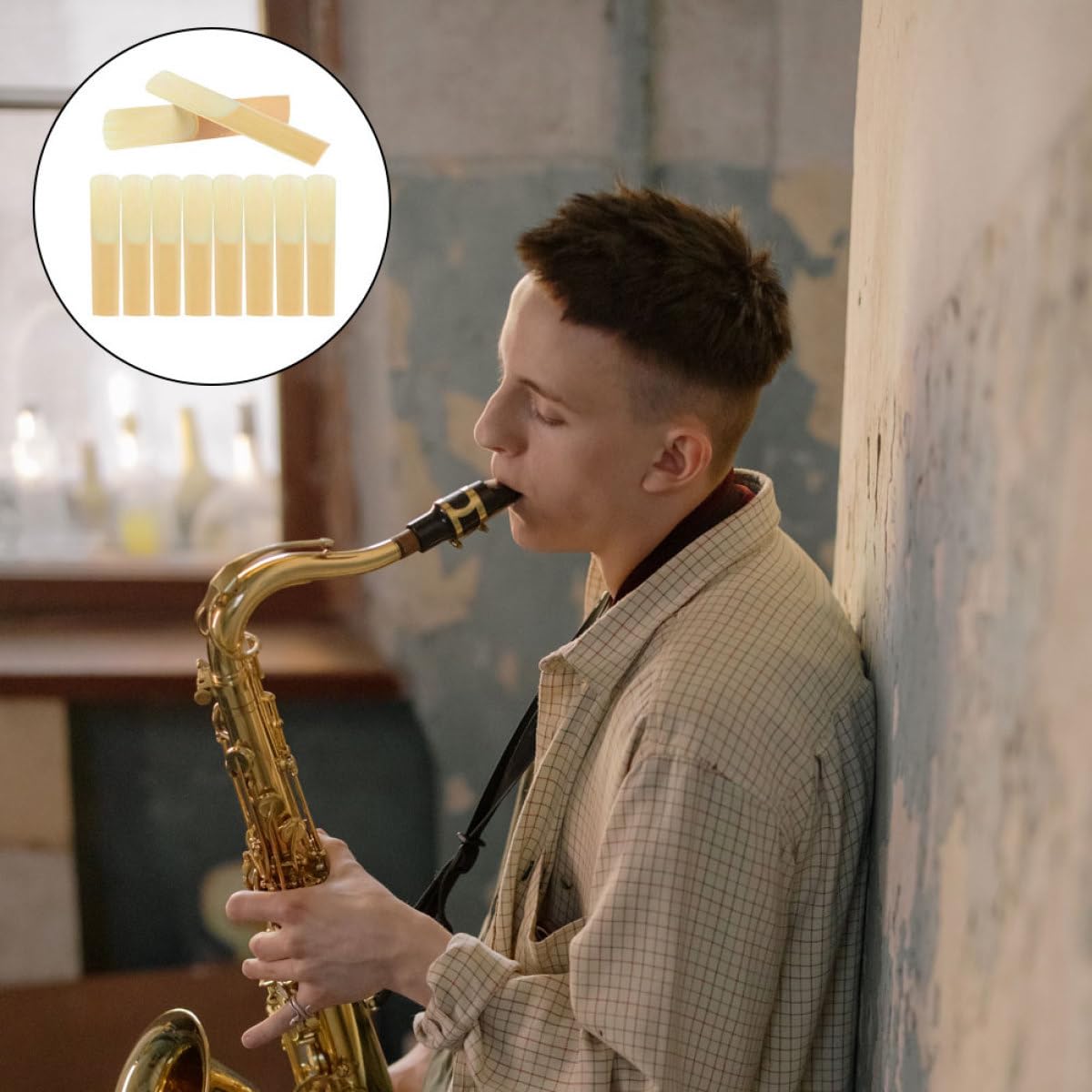ifundom 30pezzi Ance Per Sax Ance Artigianali Leggere e Compatte Per Strumenti Musicali Ricambi Resilienti Per Performance Di Qualità