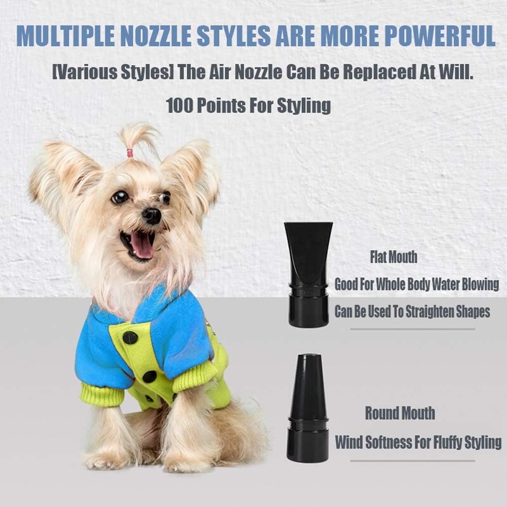 Dog Hair Dryer,Pet Grooming Kit,Pet Hair Dryer for Dogs and Cats,Portable and Quiet 2 in 1 Dog Hair Dryer with Pet Grooming Gloves,Professional Pet Blow Dryer