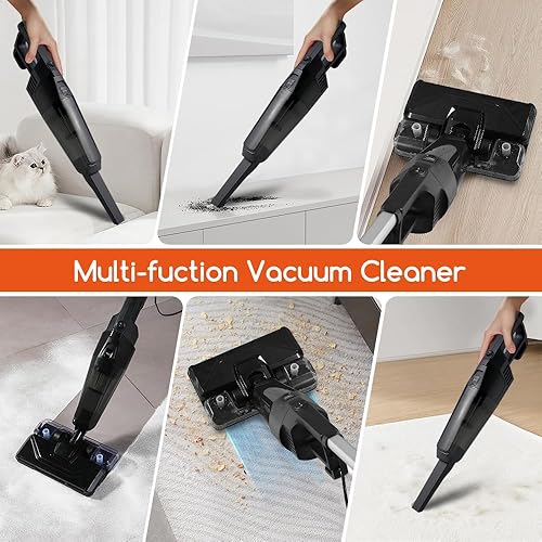 Miniatura 5 de Aspiradoras para el hogar, aspiradora y trapeador, 25 Kpa 600 W con cable para suelos de madera, azulejos, residuos de limpieza de alfombras, pelo