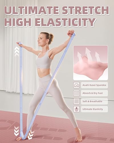 Miniatura 5 de YOTTOY Correa de Yoga y Bandas de Resistencia - Bandas Elásticas de Ejercicio para Mujeres con 10 Bucles - Perfectas para Estiramientos y Terapia