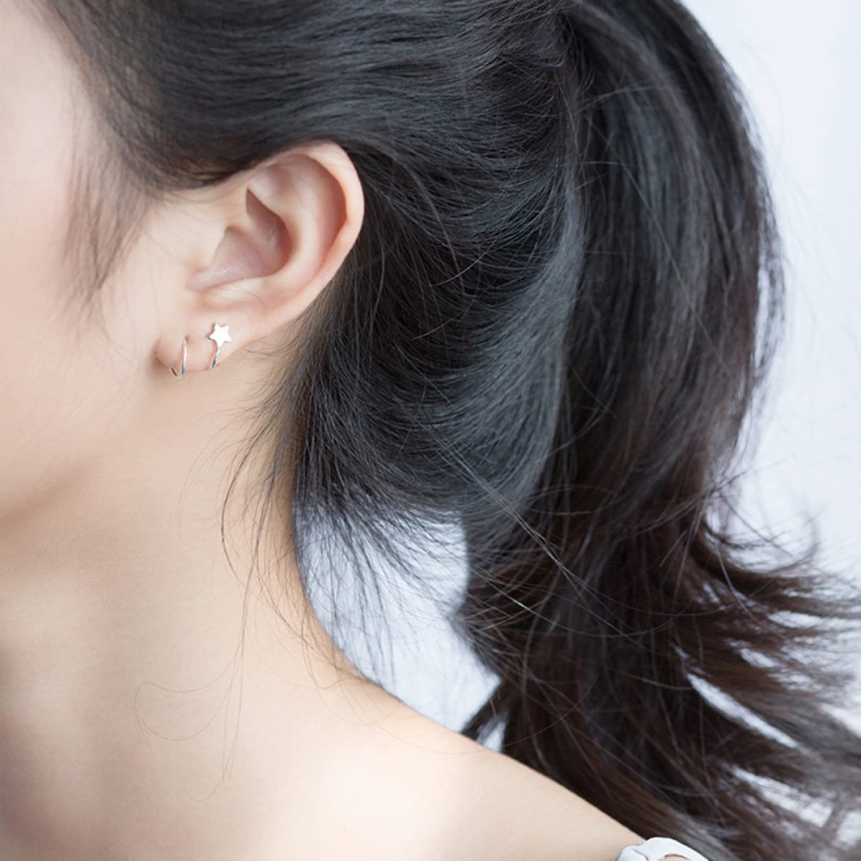 Elegant Star Earring Set Studs Girls Earrings Ear Cuff for Party Wedding