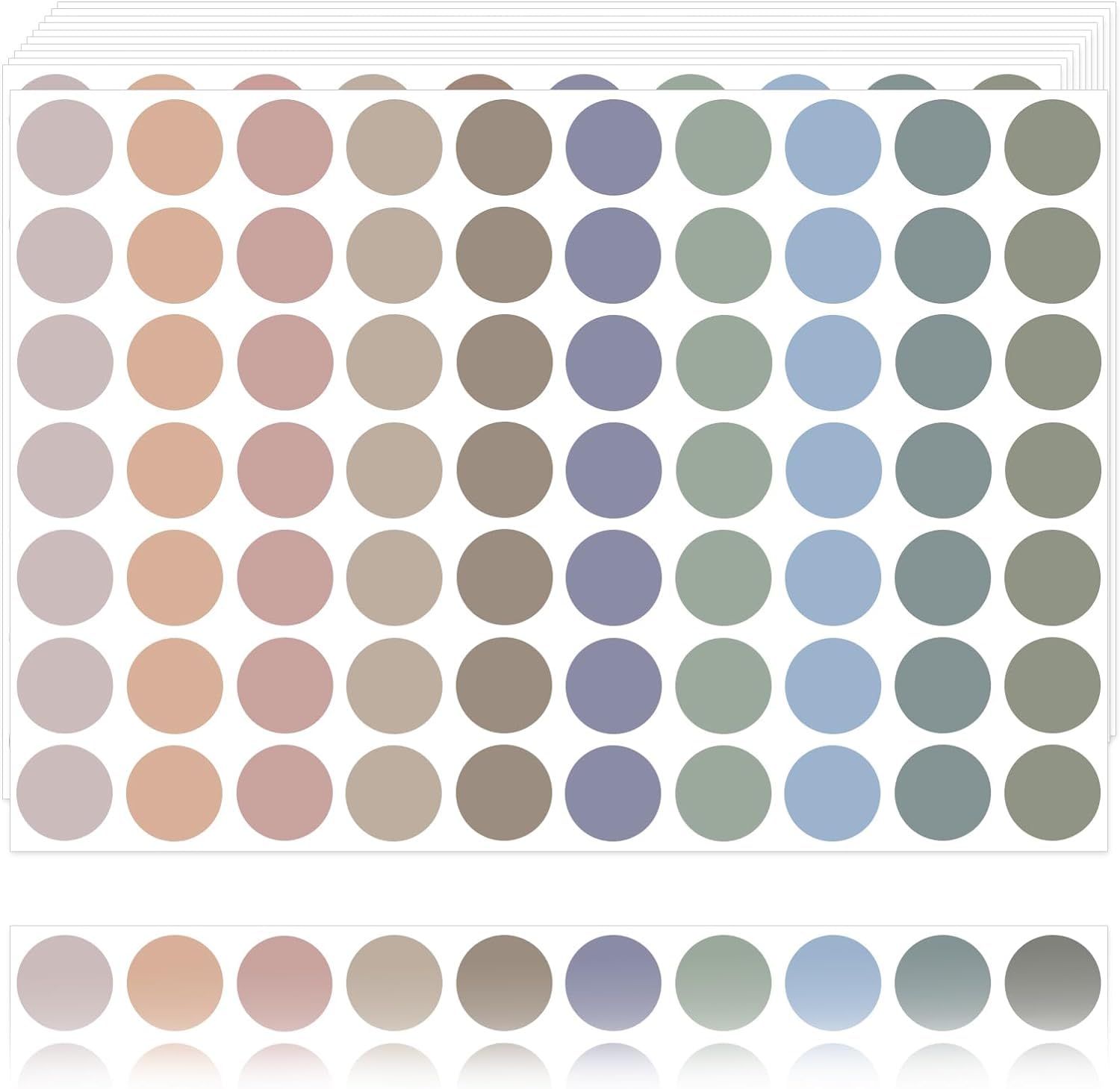 Azonee 3500 PCS Colored Dot Stickers - Circle Round Yard Garage Sale Color Coding Labels - 10 Assorted Removable Dots for Toddlers, Offices, Classrooms, Marking
