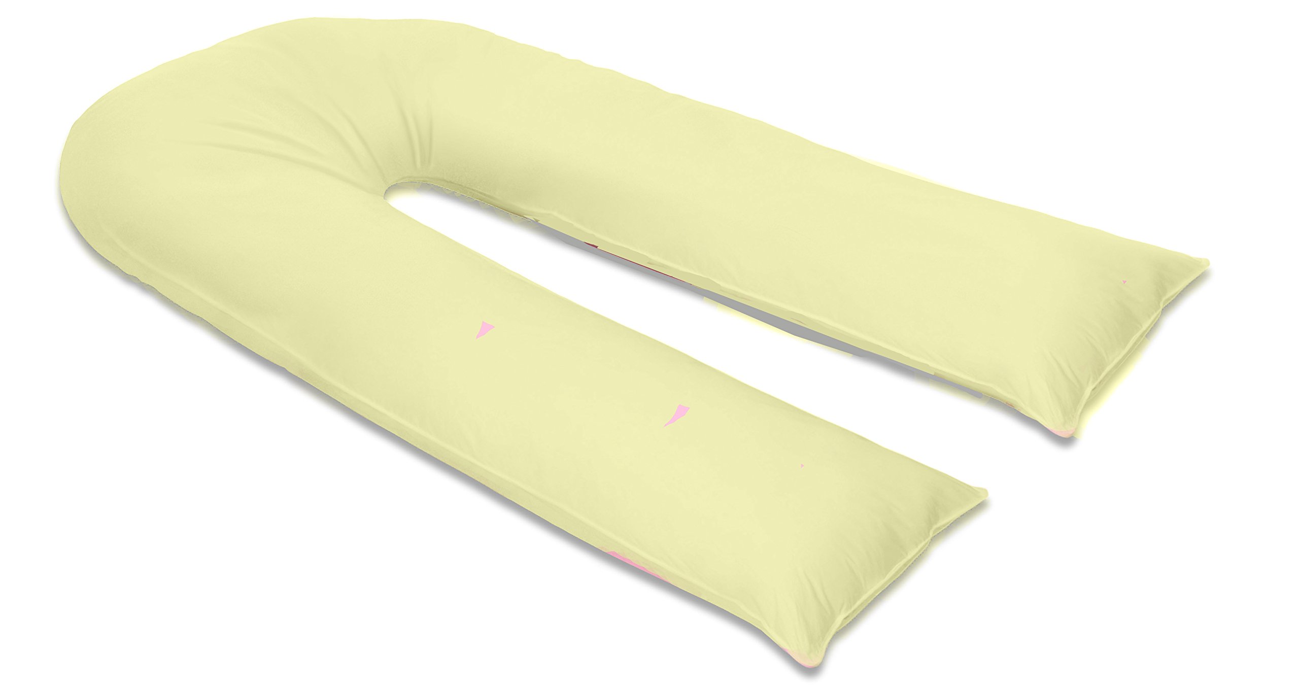 sleepdove 12Ft U Pillow Body/Bolster Support Maternity Pregnancy Support Pillow with Free Removable Cotton Blend Breathable Zip Cover - Made in UK (Cream)