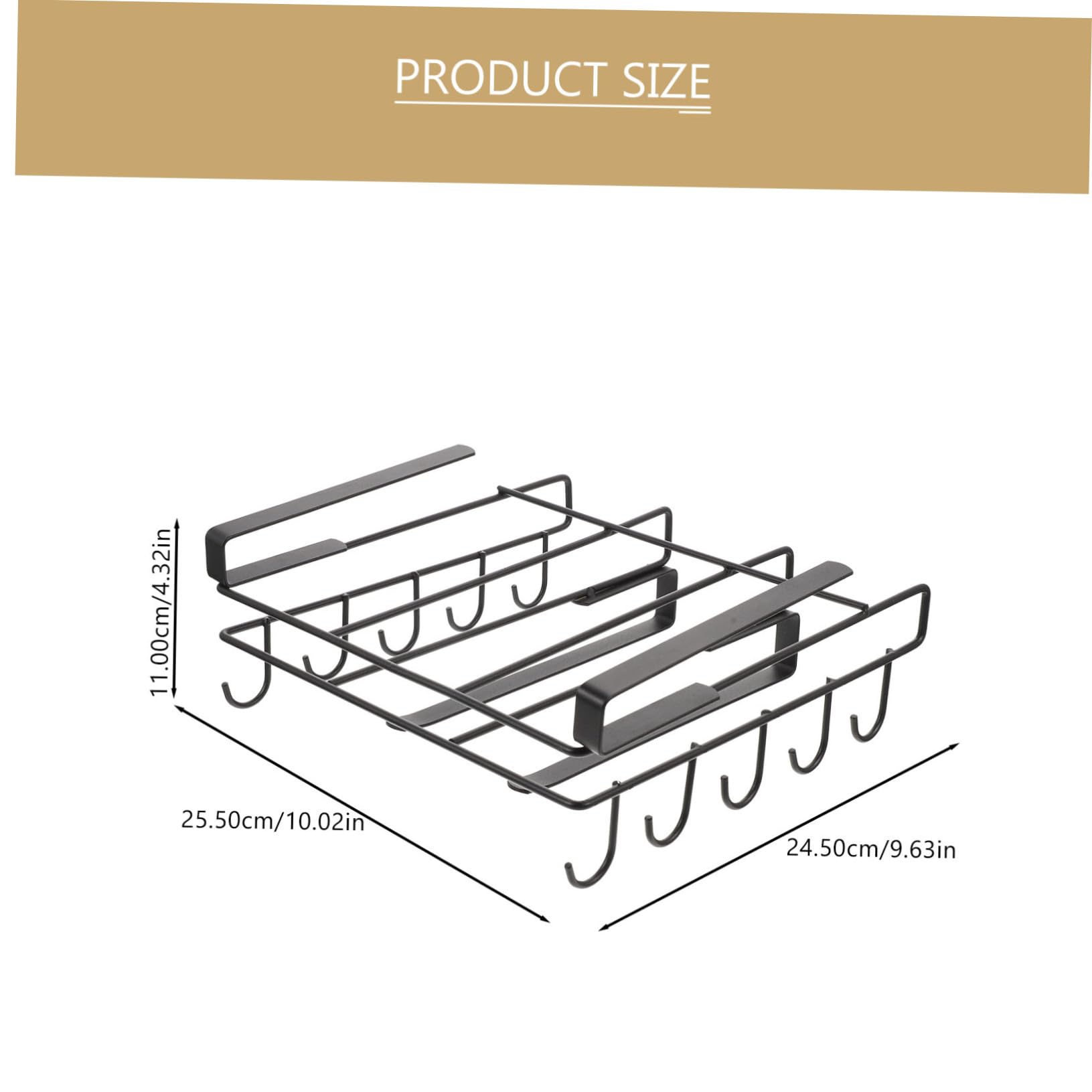Organizer da Cucina per Coperchi e Taglieri, Acciaio al Carbonio Nero | Base Antiscivolo, Bordi Arrotondati, Pulizia Semplice, Uso in Cucina per Scaffale e Ripiani