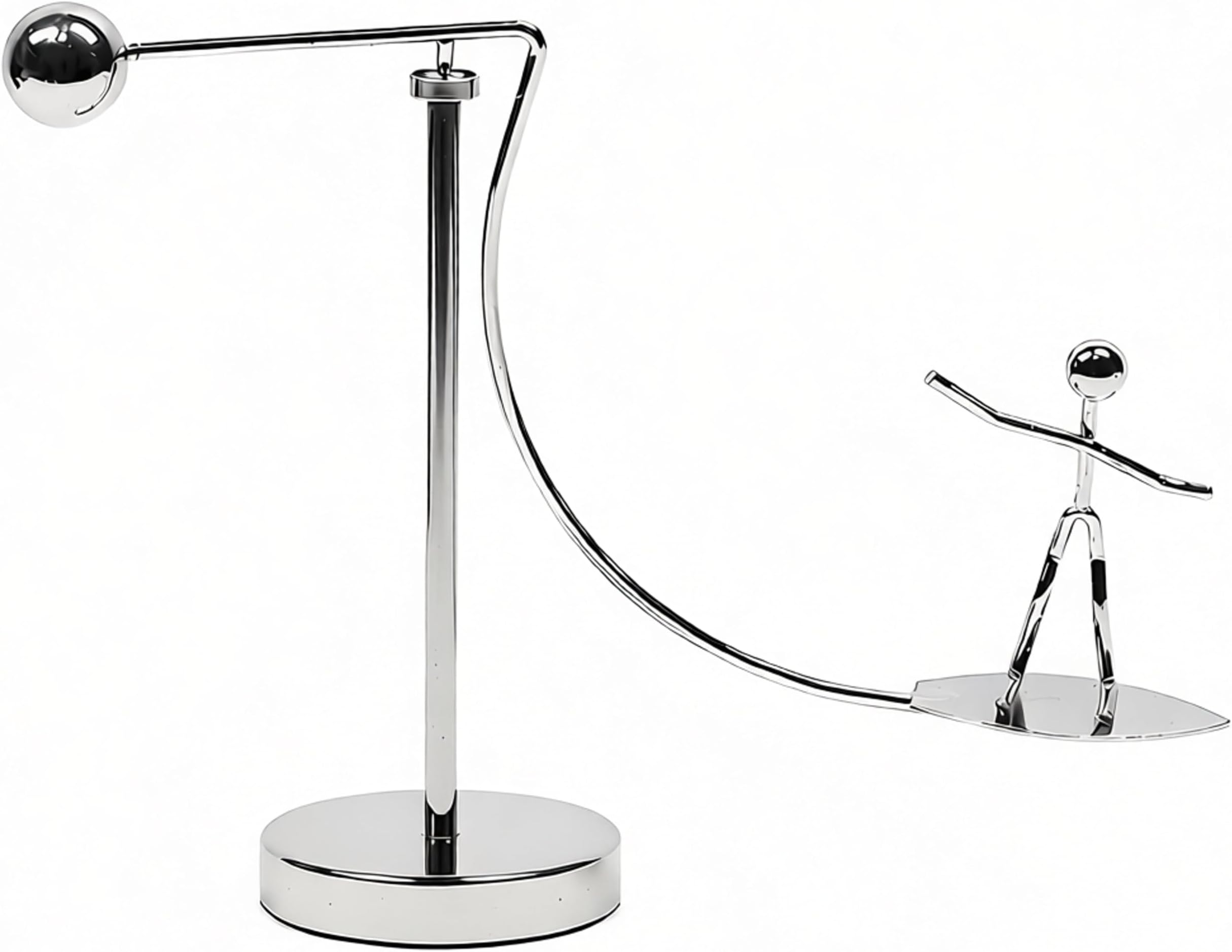 MagicTech Steel Balance Toy Balancing Tumbler Kinetic Art Balance Decompressive Science Psychology Home Offic Decor Desk PH06
