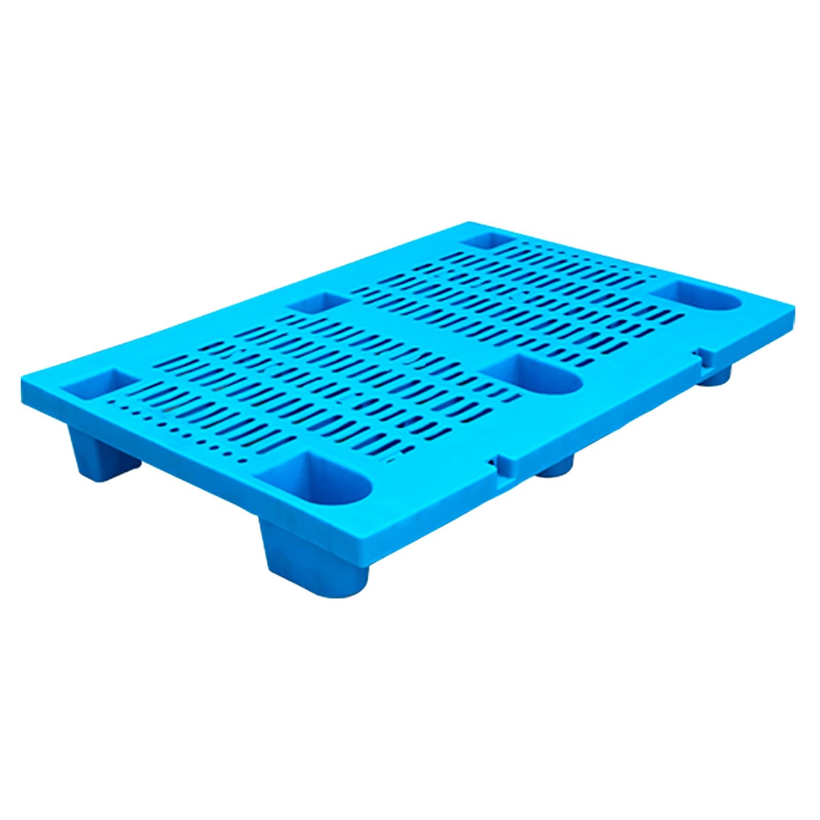 Palette emboîtable en plastique polyéthylène résistant à l'humidité pour restaurants et entrepôts Bleu 100 x 70 x 14 cm (39 x 27,5 x 5,5) – Solution de rangement