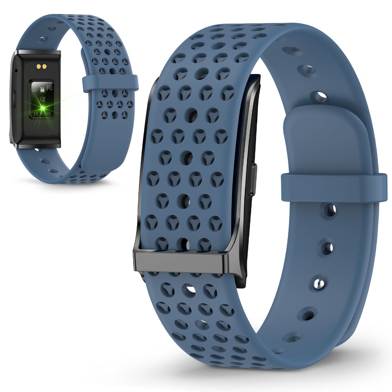 SALUTO FITNESS Tracker Braccialetto Intelligente 127 Modalità Sportive Impermeabile IP68, Monitor Sonno, Contapassi, Cardiofrequenzimetro, Promemoria Chiamate, Sveglia per Uomo Don