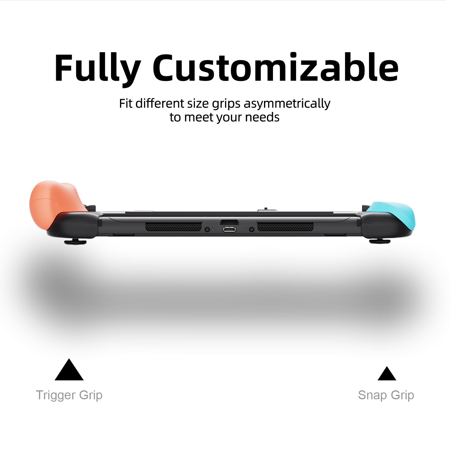 Savage Raven by Skull & Co. NeoGrip for Nintendo Switch 2: An Ergonomic Grip Hard Shell Handheld Case with Replaceable Grips [to fit All Hands Sizes] [No Carrying Case]- Black