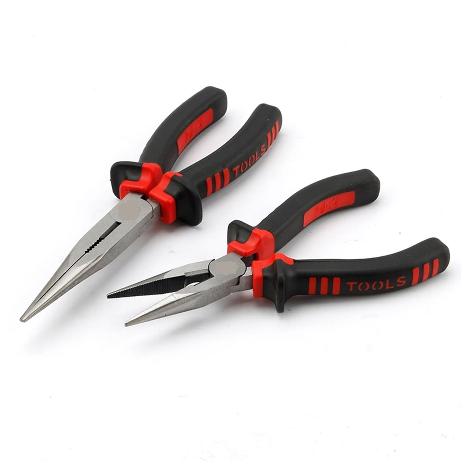 Pinze a becco lungo in cromo vanadio da 15,2 cm, 1 pezzo, pinza a becchi ad ago, strumento a pressione multi strumento manuale con manico a doppio colore