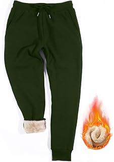 Men's 30" 32" 34" 36" Sherpa Fleece Lined Jogger Pants Warm Sweatpants Thermal Winter Athletic Lounge Short Tall