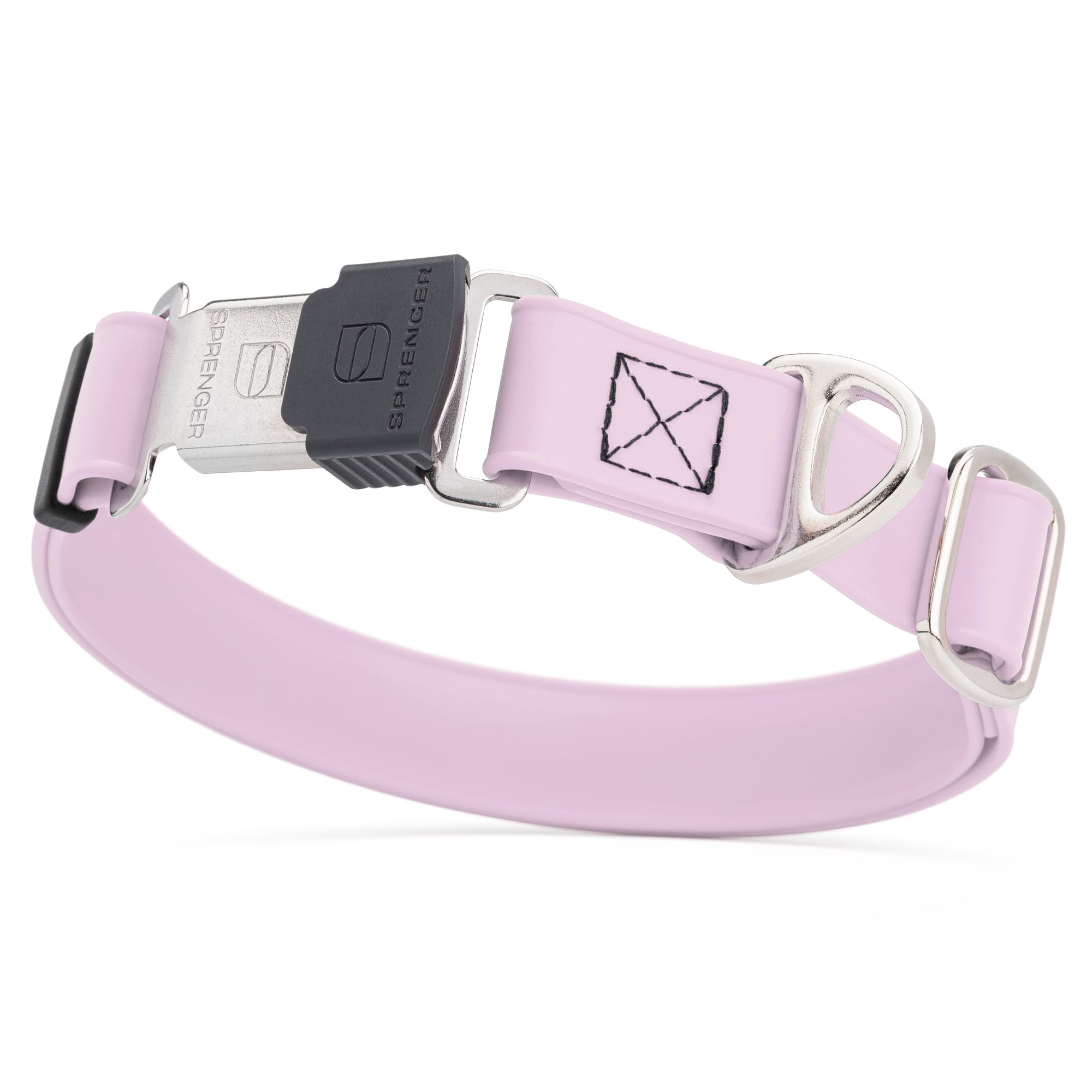 Collier étanche pour chien en Biothane robuste avec boucle rapide en acier inoxydable pastel