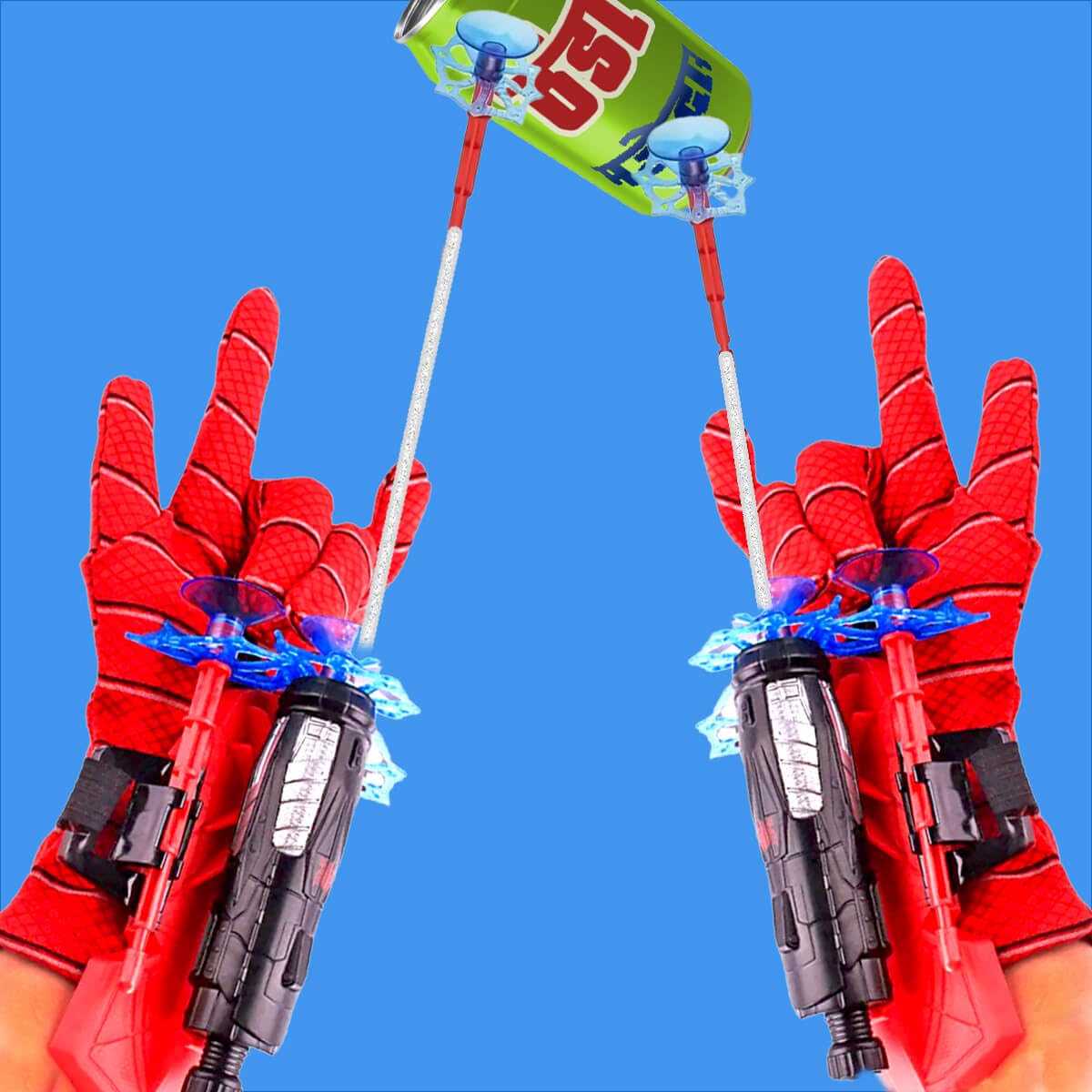 Uneeke Shape Pack of 2 Spiderman Web Shooter Real Avengers Gadgets Toys with Gloves for Kids, Superhero Cosplay Watch Launcher Gun Toy Set, 6 inch, Red (B0DFMTG961) Amazon Price History, Amazon Price Tracker