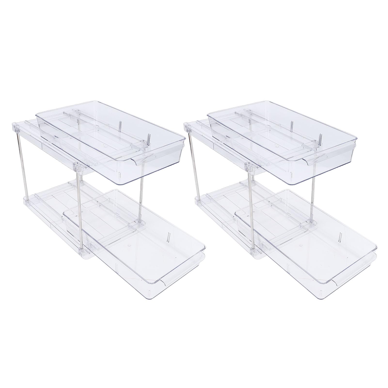 Organisateur d'armoire coulissant 2 niveaux pour optimiser les petits espaces