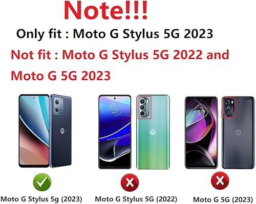 Miniatura 2 de Funda para Moto G Stylus 5G 2023 con protector de pantalla, a prueba de golpes, transparente, delgada, suave, de silicona TPU, funda protectora para