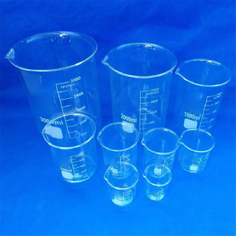 1 STÜCKE 3000 ml Becherglas Laborbedarf Laborglas Transparent Becher Verdickt Mit Ausguss