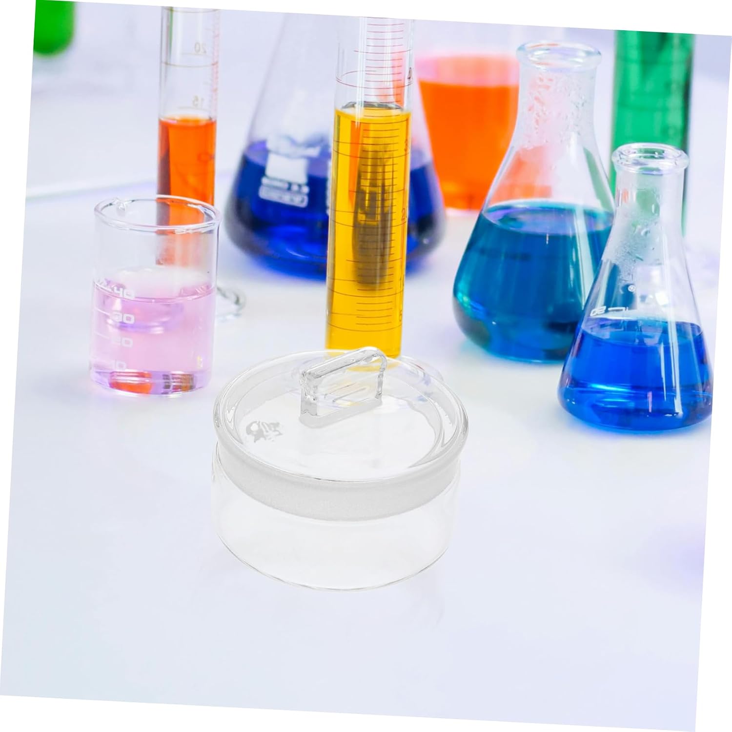 Zerodeko Specific Gravity Bottle Flat Tall Lab Weighing Bottle Sturdy Glass Precision Graduations Seal
