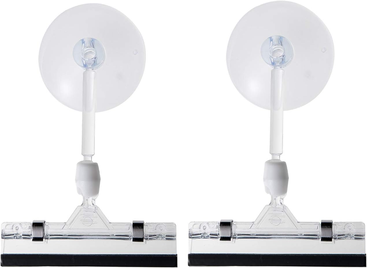 AmazerBath Shower Curtain Clips, Detachable Splash Guard Shower Curtain Clips with Suction Cup (2-Pack)