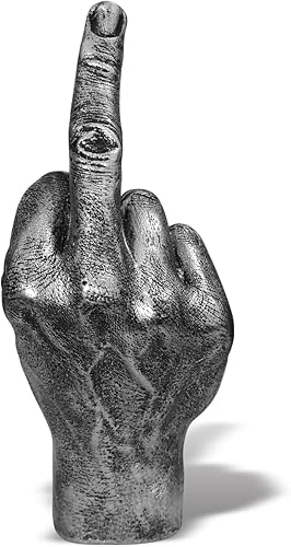 Miniatura 2 de Gold Polyresin Hand Gesture Peace Sign Decor Boho Shelf Decor Accents Knick Knacks Middle Finger Practical Joke Halloween Prank Gifts (Middle-gole)