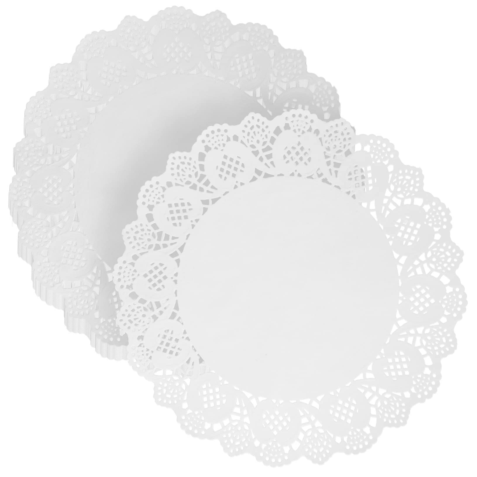 OFFSCH Set of 100 Round Paper Doilies Lace White Paper Doilies for Baking Cupcake Liners Decorative Mats Party Dec