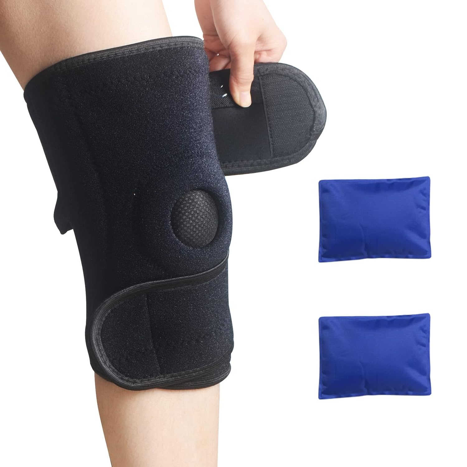 Buy ZXU Right Knee Brace Ice Pack Wrap with Cold&Hot Therapy Around