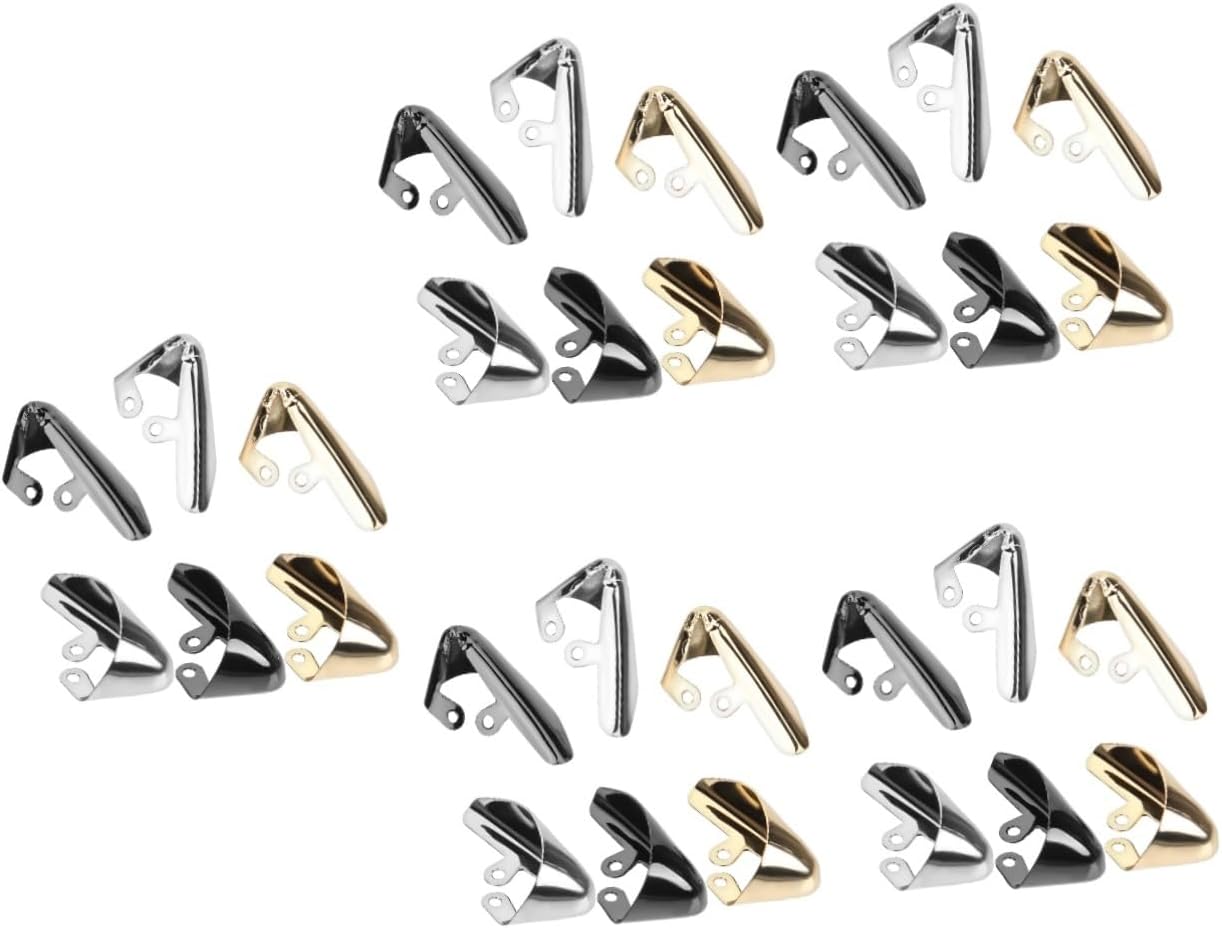 LALAFINA 30pcs High Heel Toe Protector Gold Heel Tips Cap Metal Pointed Cover for Shoes Easy Installation Accessory