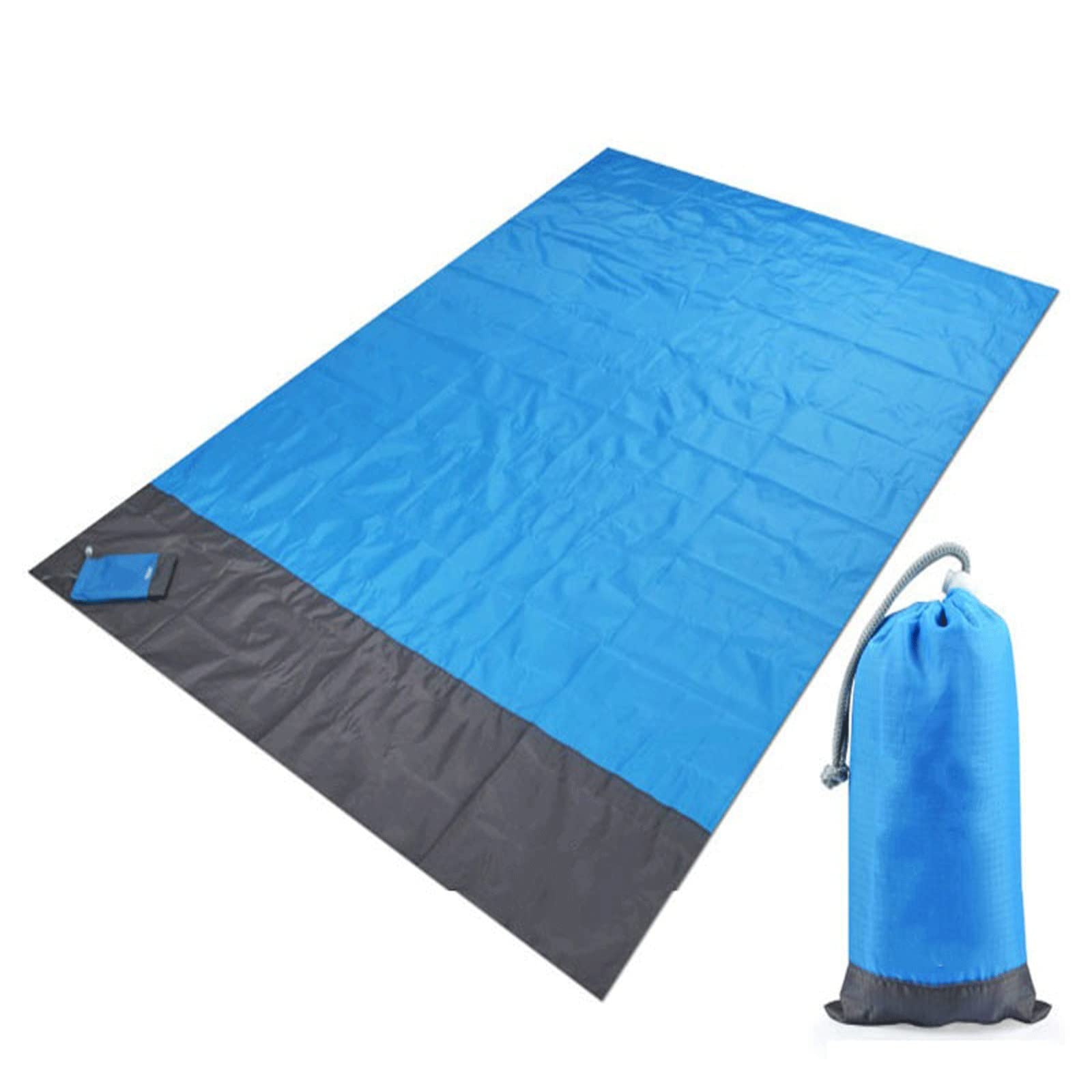 ChenYuNiu Waterproof Beach Mat Sand-Free Outdoor Blanket Portable Camping Cover for Tent Foldable Beach Blanket (Blue 200x140cm)