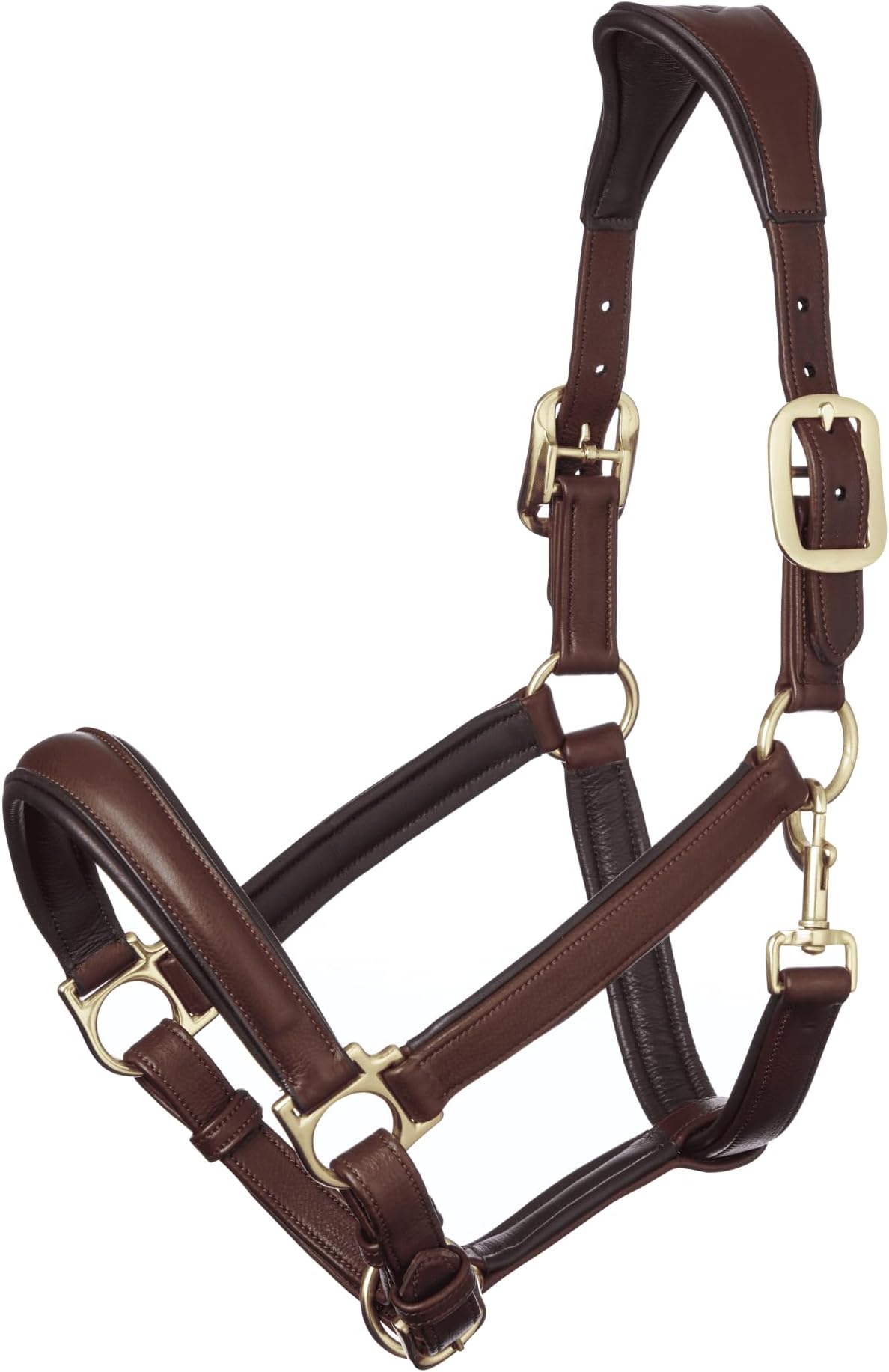 Anatomic Headcollar for Horses - Padded Leather & Metal Fittings - Adjustable