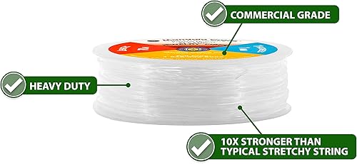 Miniatura 2 de Mandala Crafts Cuerda elástica de fibra elástica de calidad comercial para la fabricación de joyas, cuerda elástica para pulseras, cuerda elástica