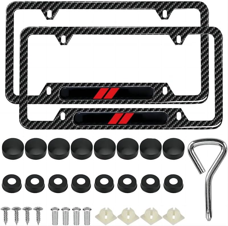 2Pcs Aluminum Alloy License Plate Holder License Plate