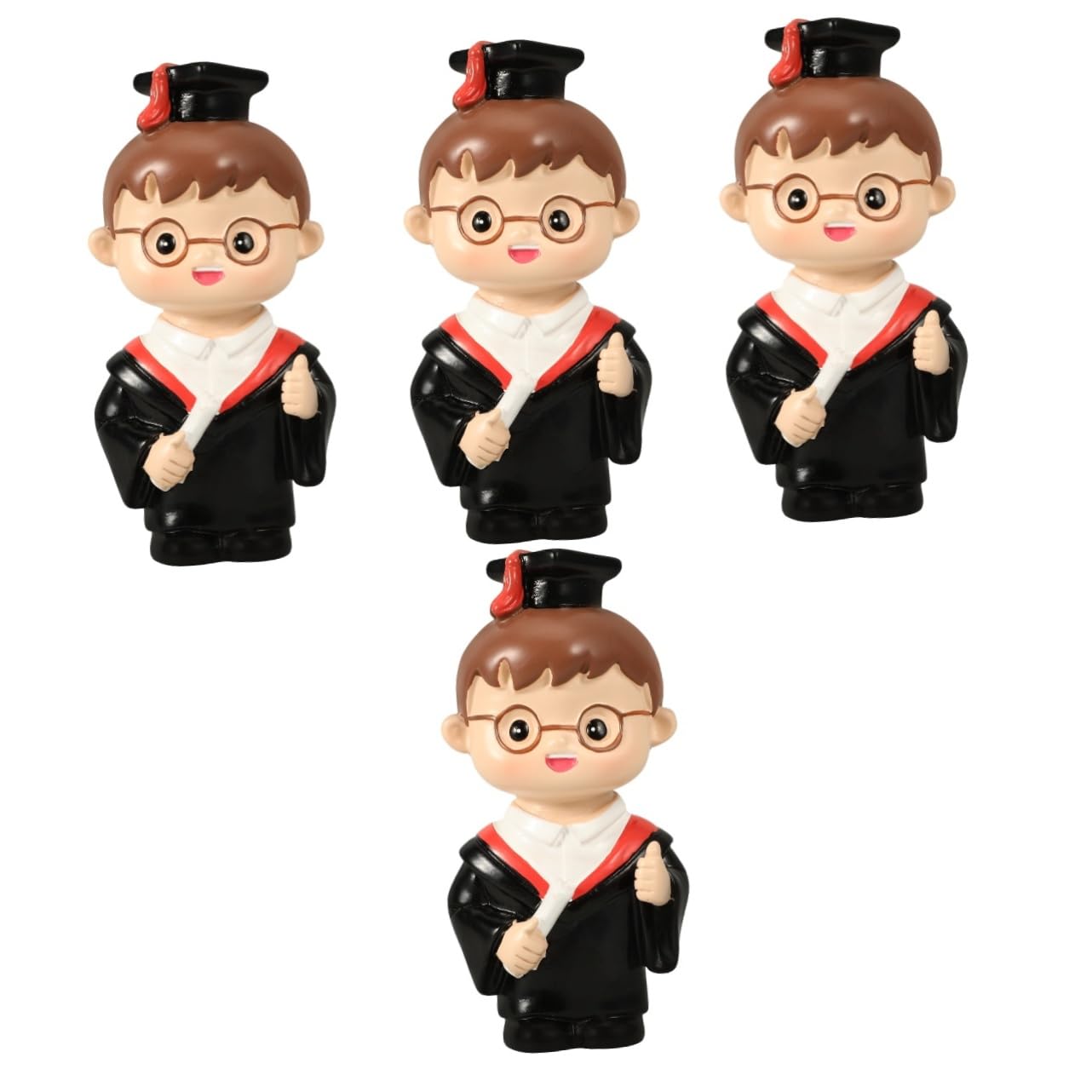 Alipis 4stücke Graduation Cake Resin Topper Für Abschlussfeiern Charmante Kuchen-dekoration Für Desserts Für Geburtstage Und Besondere Anlässe Doctor Statue