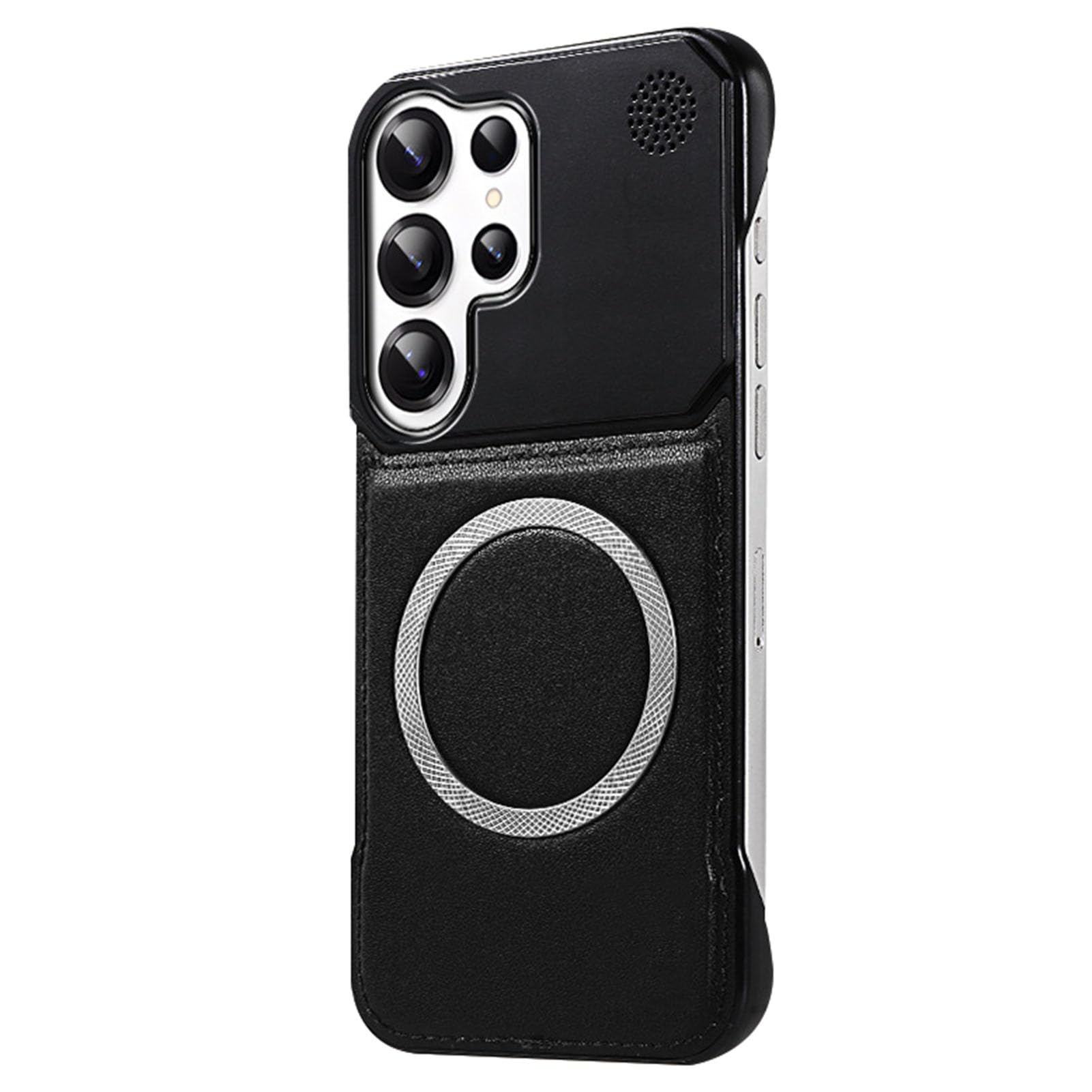 Coque fine et légère en cuir Samsung Galaxy S25 Ultra aimanté