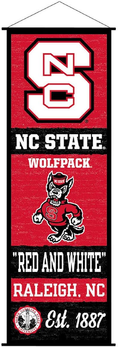 North Carolina State Wolfpack Banner and Scroll Sign
