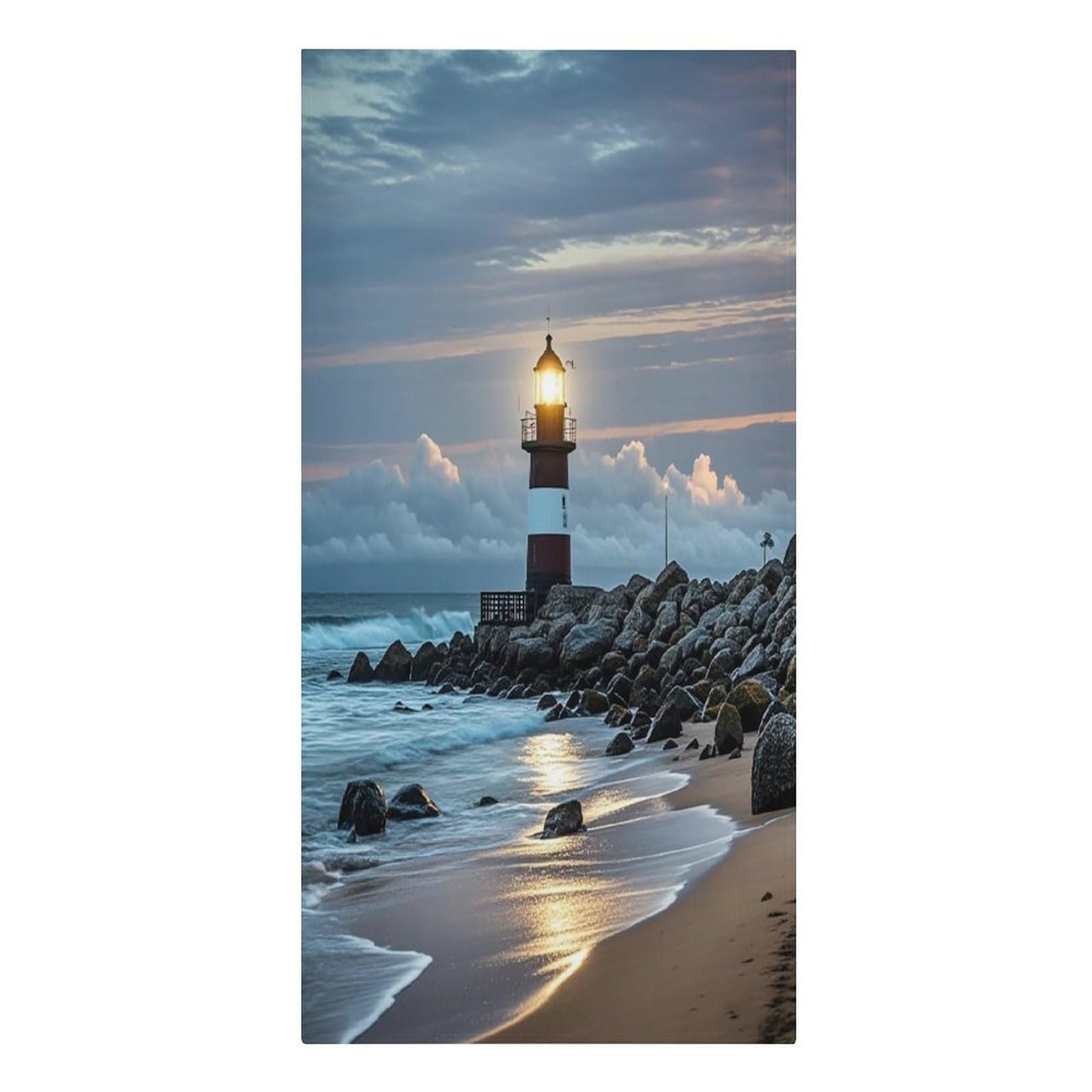 FekiLoot Sea Lighthouse Beach Towel Sand Free Quick Dry Travel Towels Extra Large Big Pool Swim Towels Soft Absorbent Beach Blanket for Vacation Essentials Adult Gift 30" X 61"