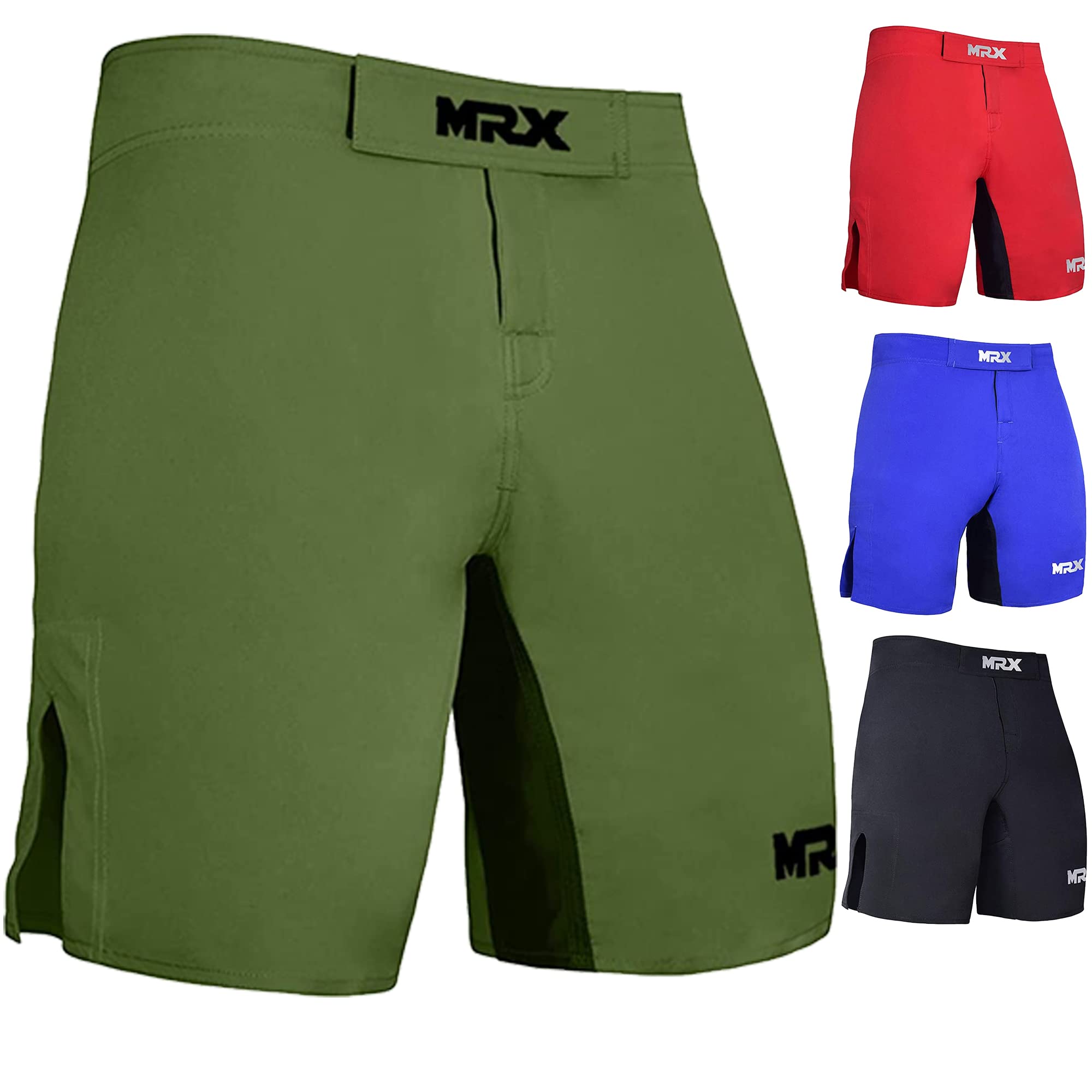 Mrx Boxing & Fitness Men's Olive Mma Bjj Unisex Training Cage Fighting Grappling Martial Arts Boxing Muay Thai Wrestling Shorts., Medium