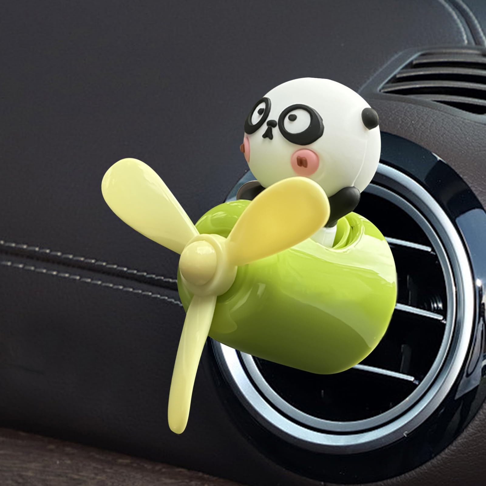 Auto-Lufterfrischer – kreativer Panda-Ventilator mit Raumduft, dekorativer Raumduft für Zigarettenanzünder, Haus, Schlafzimmer, Zimmer