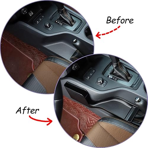 Miniatura 2 de PIUGILH Organizador de consola de automóvil, caja de almacenamiento, bandeja organizadora de consola central, organizador de bolsillo lateral,