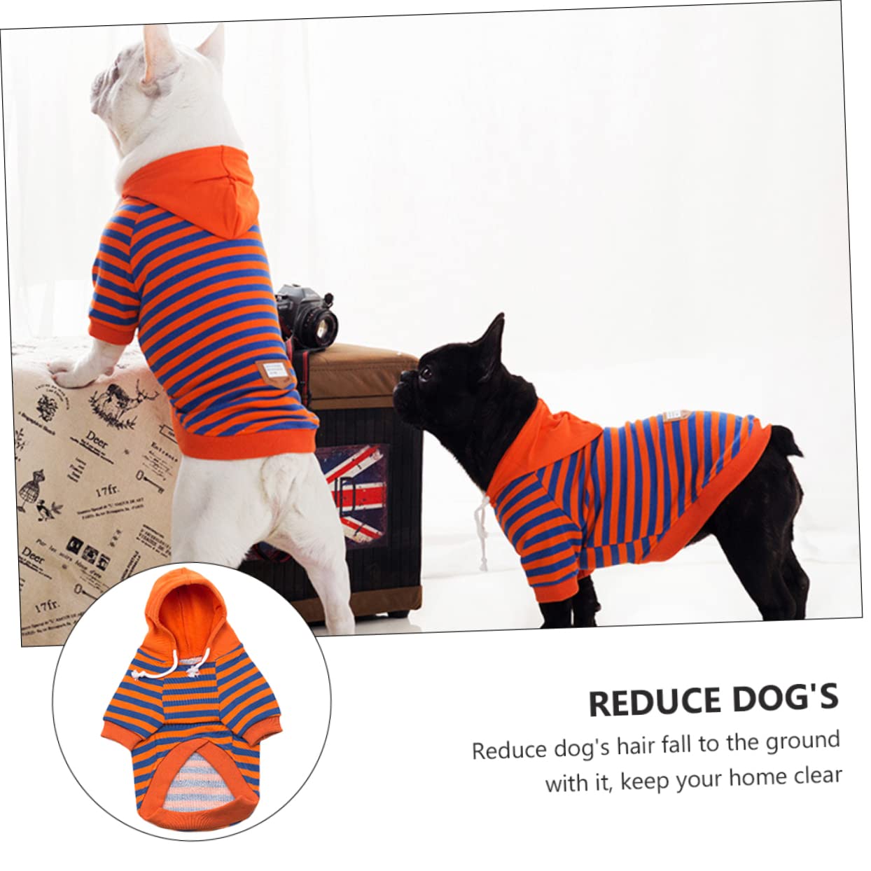 Beaupretty 3piezas Camisa Rayas para Perros Pequeños Pijama Transpirable De Algodón Ropa De Mascota para Ocasiones Especiales y Actividades Al Aire