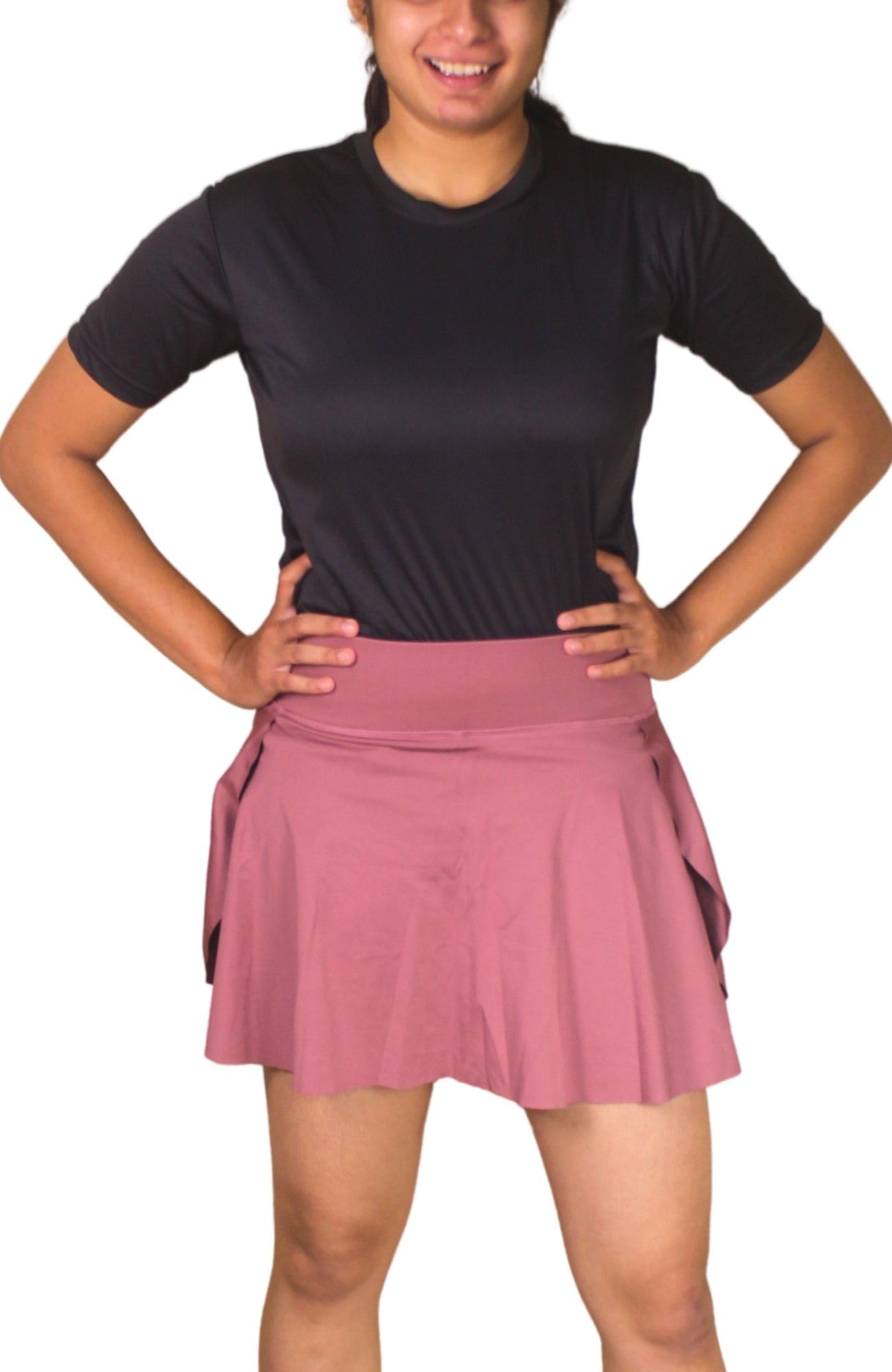aqua holic Women's Casual Stretchy Flared Mini Skater Skirt with Shorts for Tennis, Pickle Ball, Badminton & Other Sports-picture-11
