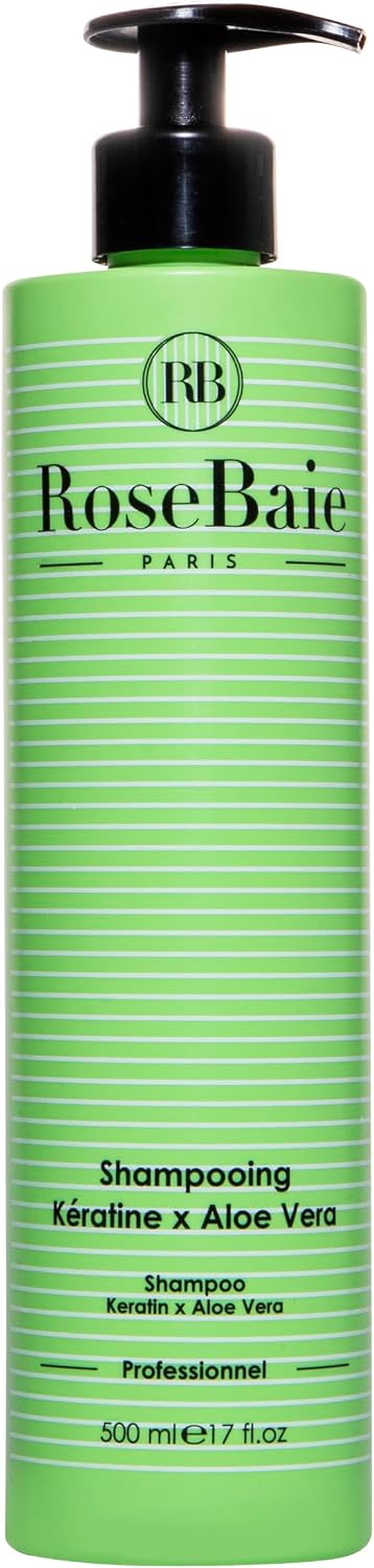 ROSEBAIE | Aloe Vera and Keratin Shampoo | Purification and Hydration | Anti-Pollution Detox | Oily Roots Dry Ends | Sulfate Free | Economical Size 500ml
