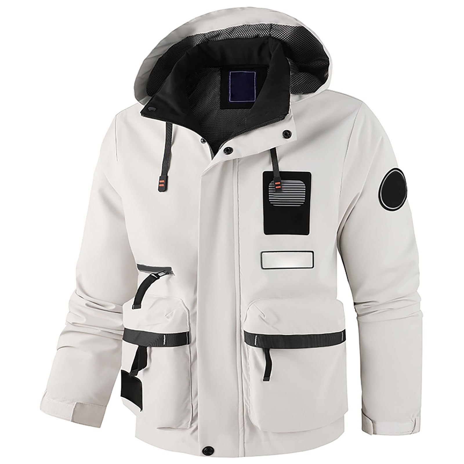 Giacca da Sci Montagna Calda Invernale Parka da Neve Imbottita Cappotto da Snowboard in Pile con Cappuccio Impermeabile Uomo Leggere Giubbotto da Coppia, Spessa Giacca in Cotone Termico