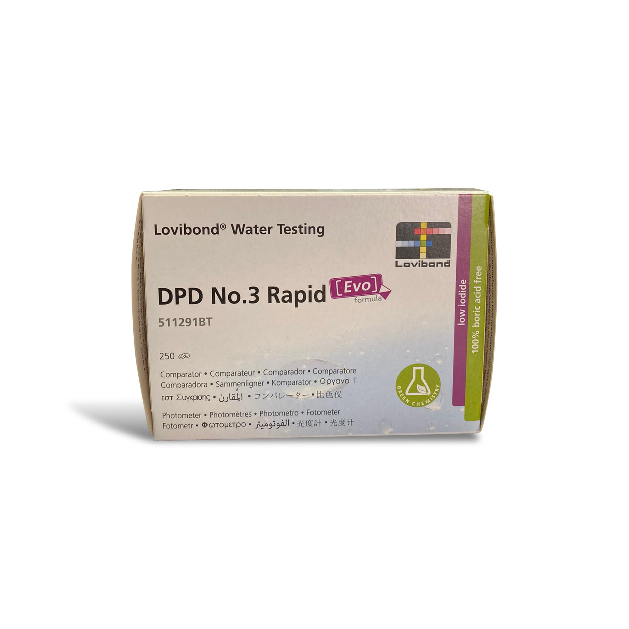 Lovibond DPD3 Rapid 51 12 91BT, Pastiglie Reagenti Per Test Cloro Piscina - 250 Pastiglie