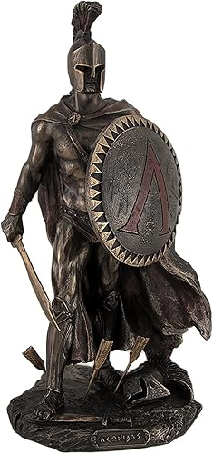 Miniatura 1 de Veronese Design Spartan King Leonidas con espada y escudo bronce