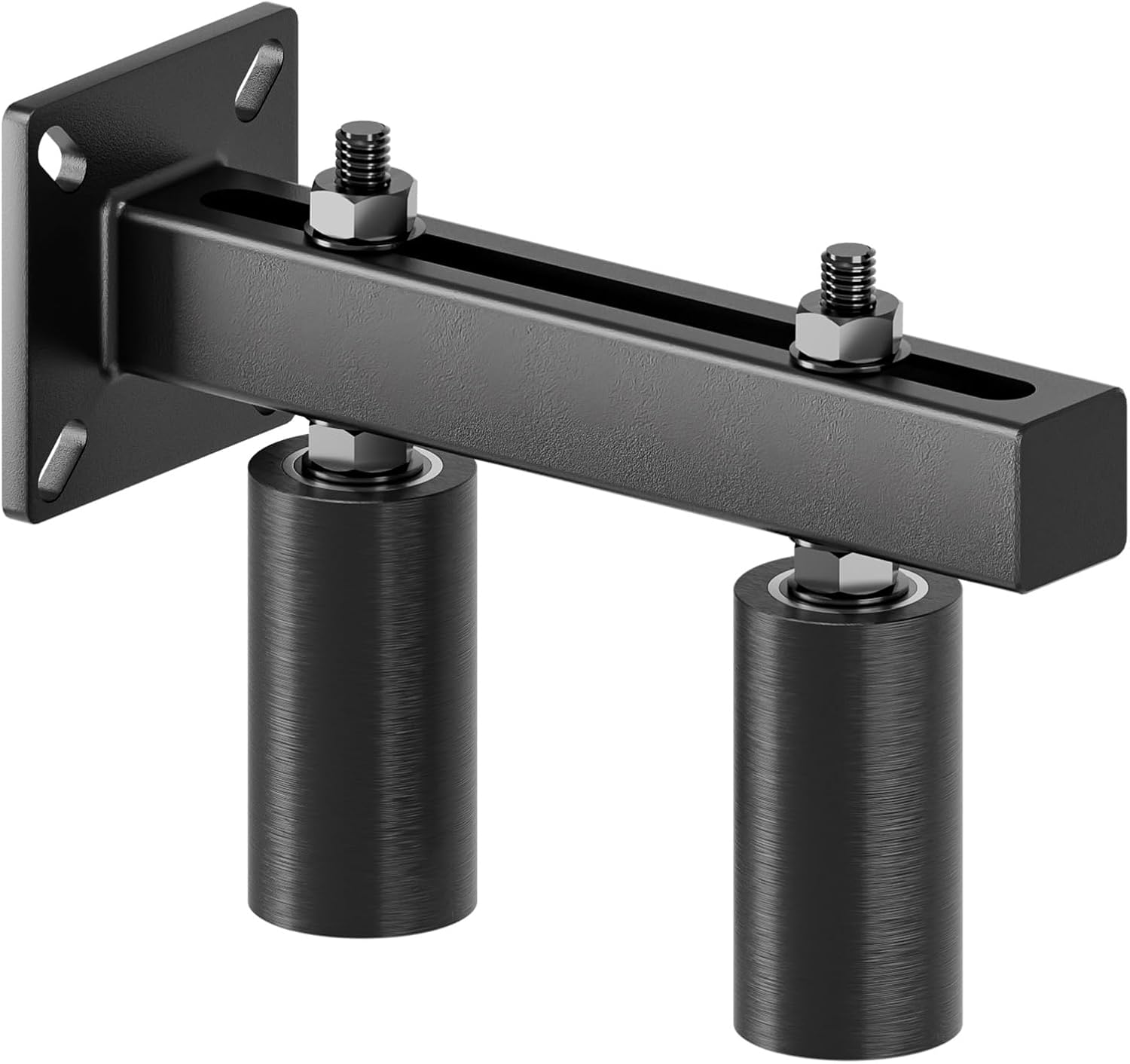 Universal Heavy Duty 4" Slide Gate Guide Roller, Steel Thickening Sliding Gate Kit and Hard Nylon Rollers，Rugged and Resistant to Corrosion and Rust，Tipping for Sliding Rolling Gates Up to 5.7"