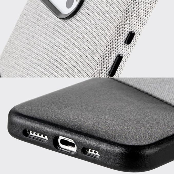 Ultrathin Case for iPhone 17 Pro Max/17 Pro/Air/17, Colorblock Card Slot Leather Back Drop Protection Cover (17 Pro,Green) (17 AIr,Gray)