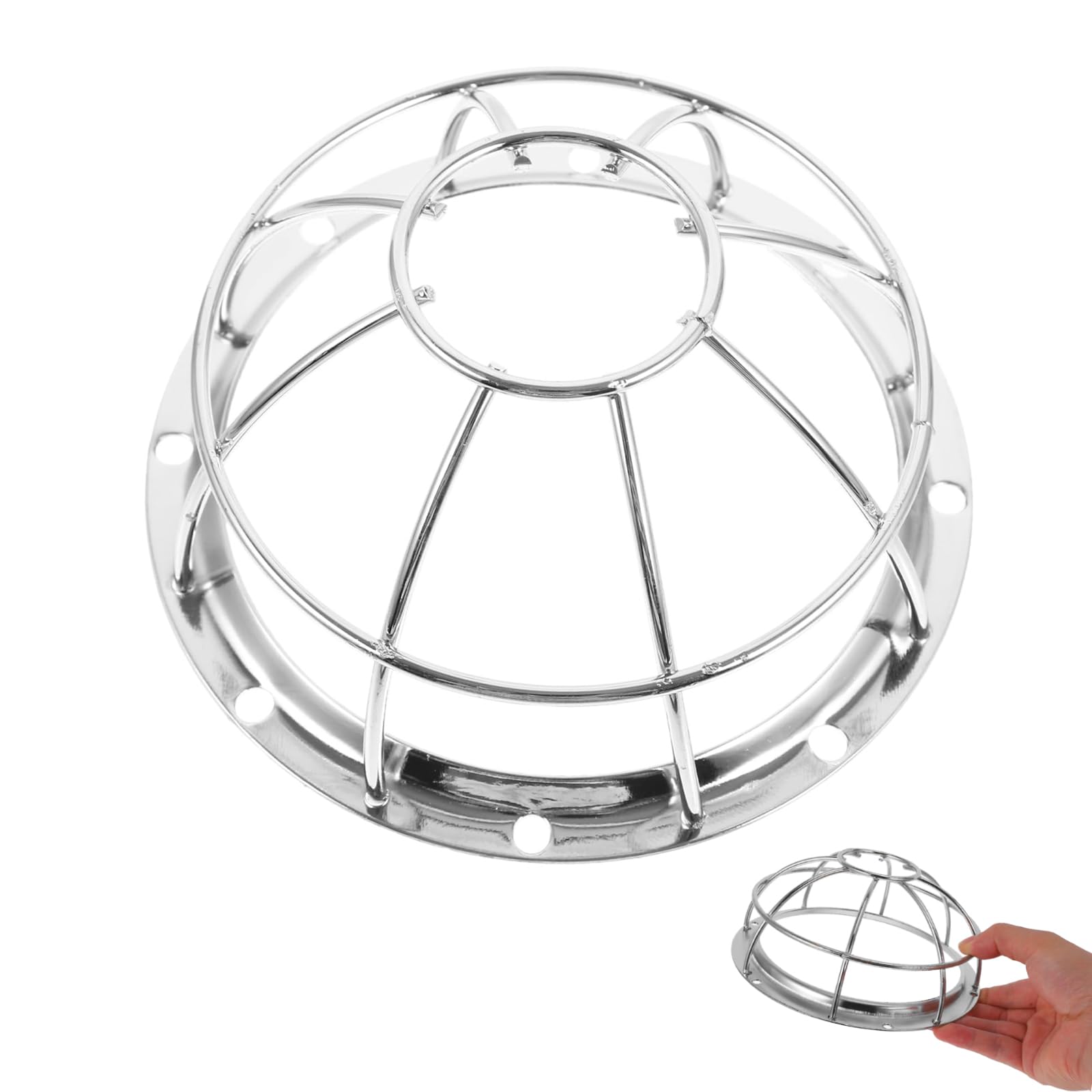Couvercle de Protection pour Détecteur, Garde de Tête de Gicleurs d'Incendie, Fumée Housse d'Alarme, Fumée Décor Garde de Protection de Fil Métal, pour Détecteur de Fumée, Ronde