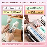 Vista 9 de Phomemo D30 - Etiquetadora portátil con cinta, Bluetooth, con múltiples plantillas disponibles para teléfono inteligente, fácil de usar