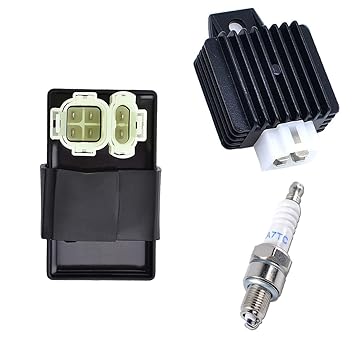 6 Pins AC CDI Ignition Coil with Voltage Regulator+Spark plug for GY6 50-150cc engine ATV Dirt Bike Go Kart Scooter Moped parts
