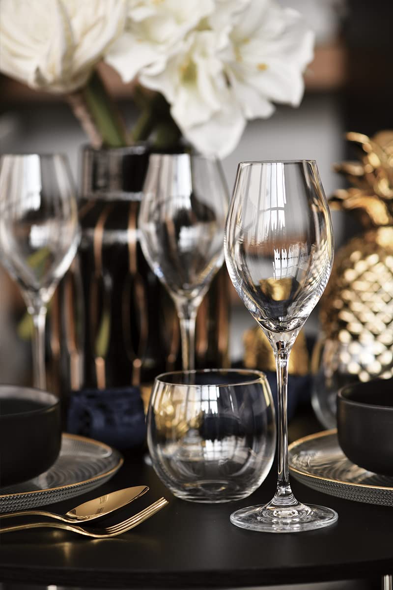 konsimo HARMONY Prosecco gläser 6er Set - Prosecco-Gläser Weißweingläser Aperol Spritz und Champagner Gläser Set von 6 – Weinglas – Aperitifgläser - Kristallgläser Wein - 280 ml