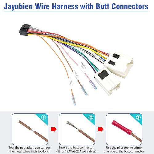 Miniatura 5 de Jayubien Arnés de cable de radio para conector estéreo Nissan, compatible con Altima Frontier Xterra Murano Armada Pathfinder Quest Infiniti Titan