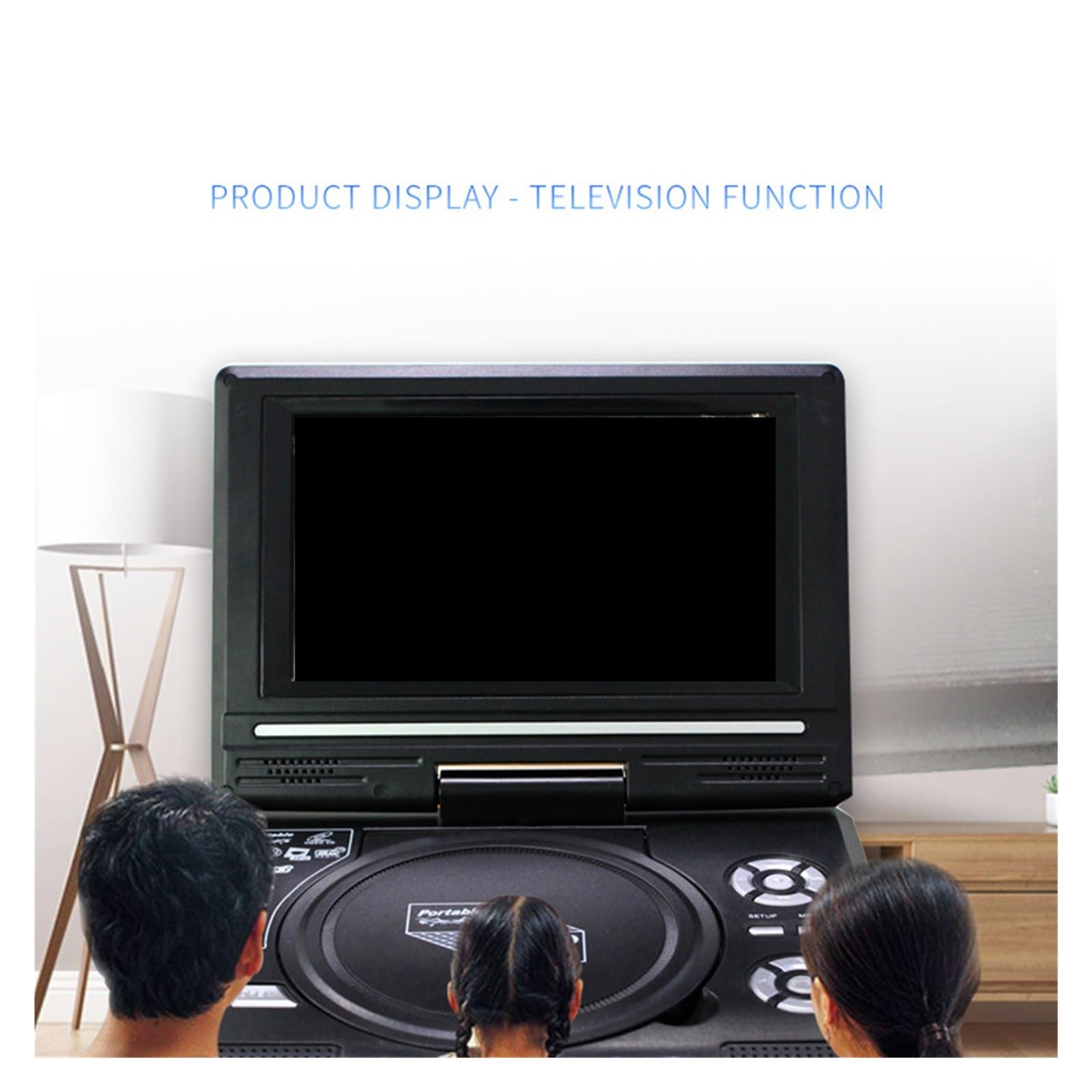 Mini lecteur DVD 7,8 pouces disque CD multimédia écran de rotation de 270 degrés avec télécommande de voyage